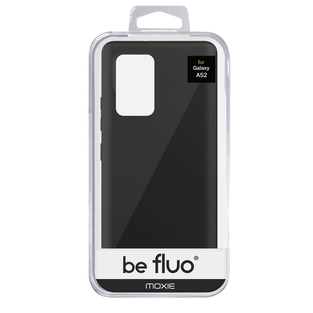 Coque Silicone Be Fluo Anti-chocs et Anti-rayures Intérieur Microfibre pour Galaxy A52 - Noir