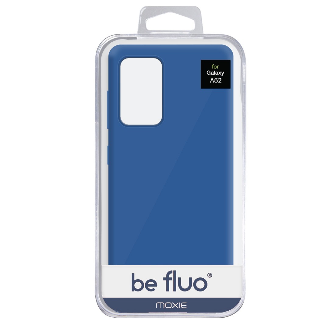 Coque Silicone Be Fluo Anti-chocs et Anti-rayures Intérieur Microfibre pour Galaxy A52 - Bleu fonçé