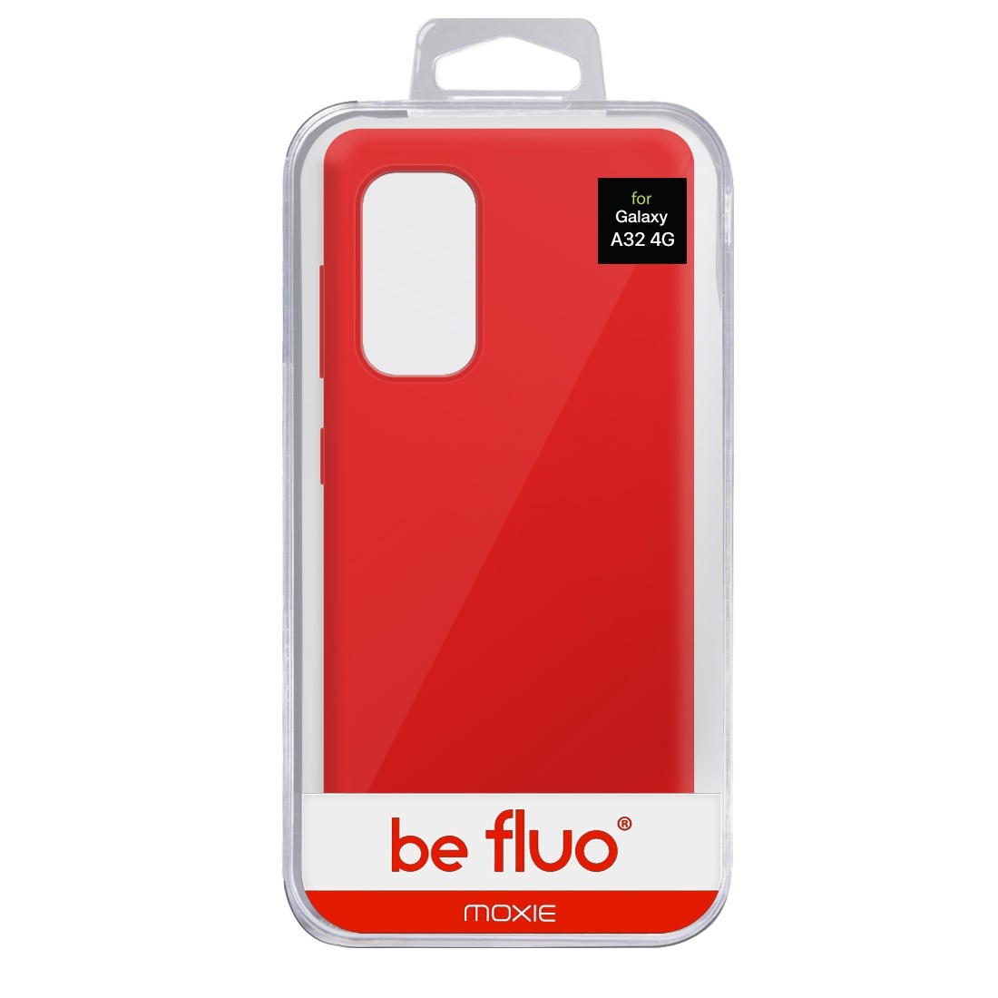 Coque Silicone Be Fluo Anti-chocs et Anti-rayures Intérieur Microfibre pour Galaxy A32 4G - Rouge
