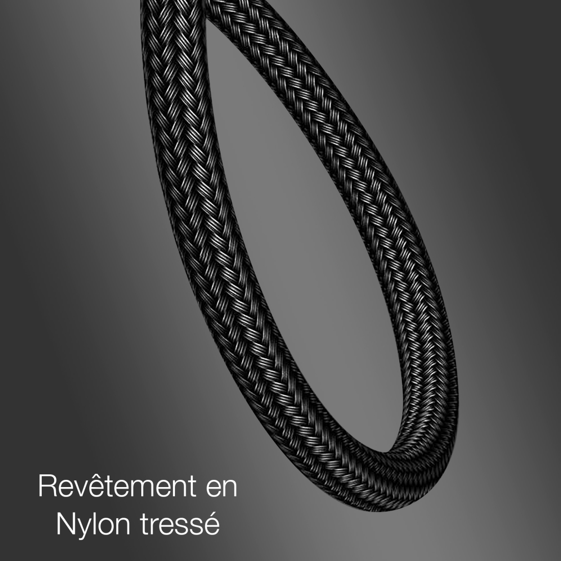 Cable tressé USAMS en tube 1M TYPE-C avec indicateur de charge pour Présentoir 30 pièces