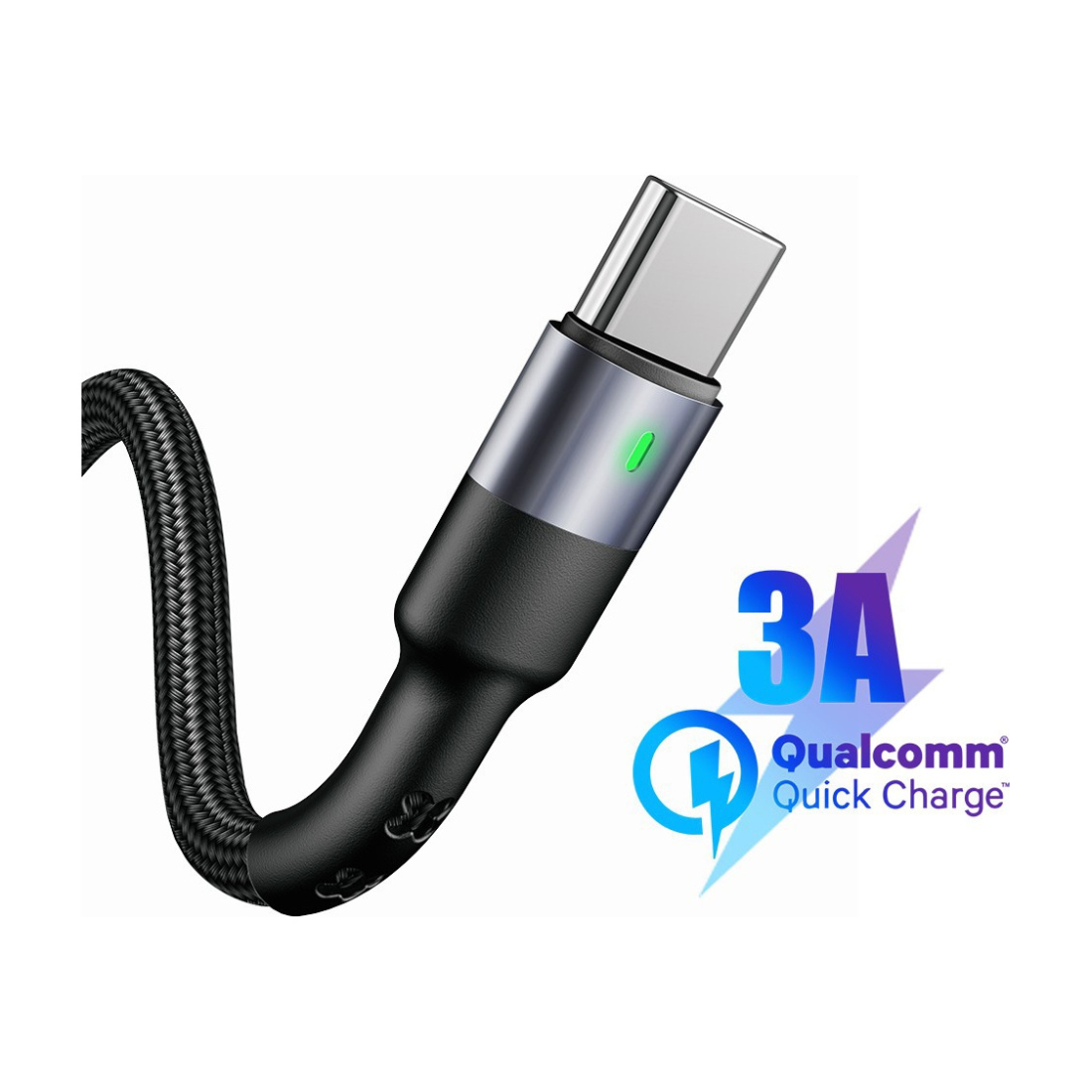 Présentoir 30 câbles tressés USAMS U26 15 Type C / 15 lightning - 1M avec indicateur de charge