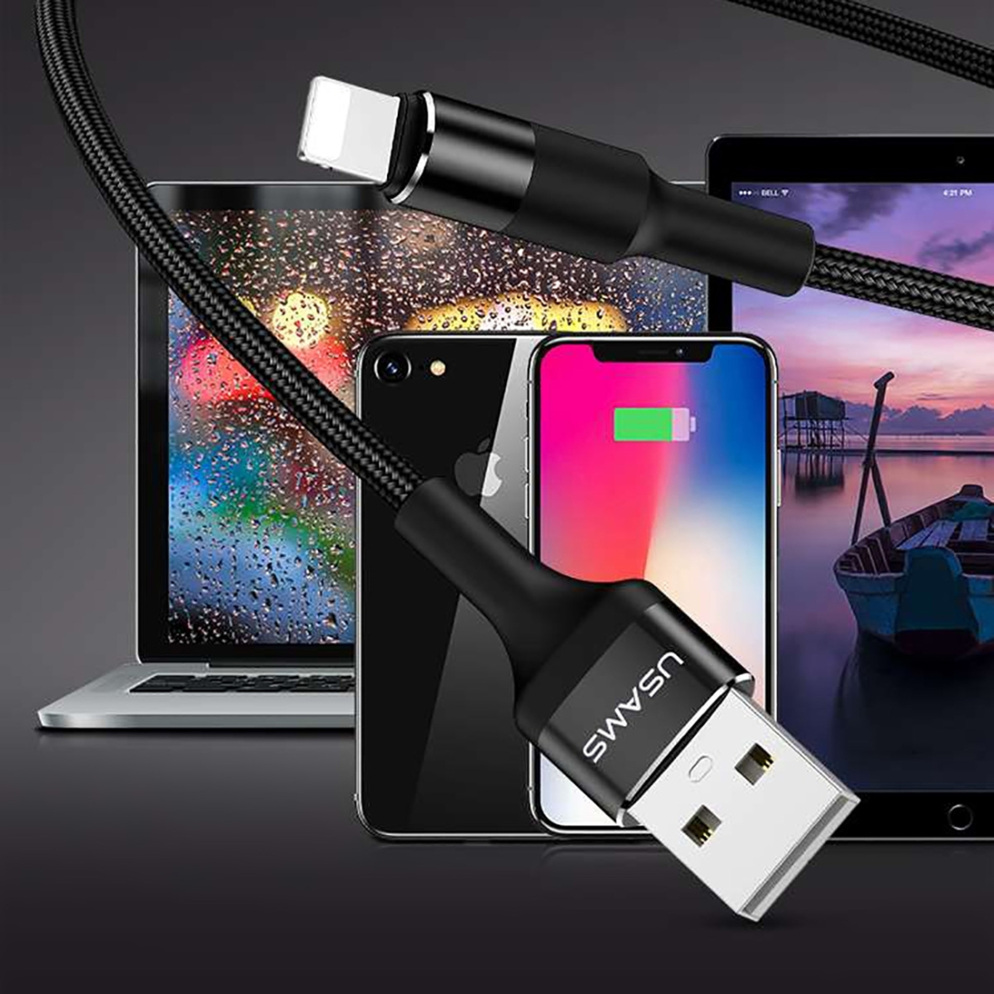 Présentoir 25 câbles tressés USAMS U5 Micro USB - 1.2M