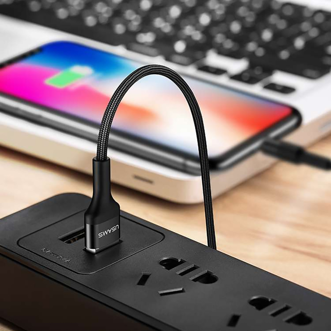 Présentoir 25 câbles tressés USAMS U5 Micro USB - 1.2M