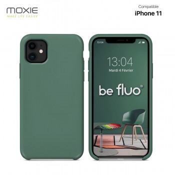 Moxie Coque iPhone 11 [BeFluo] Coque Silicone Fine et Légère pour iPhone 11, Intérieur Microfibre, Coque Anti-chocs et Anti-rayu