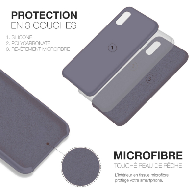 Moxie Coque iPhone XR [BeFluo] Coque Silicone Fine et Légère pour iPhone XR, Intérieur Microfibre, Coque Anti-chocs et Anti-rayu