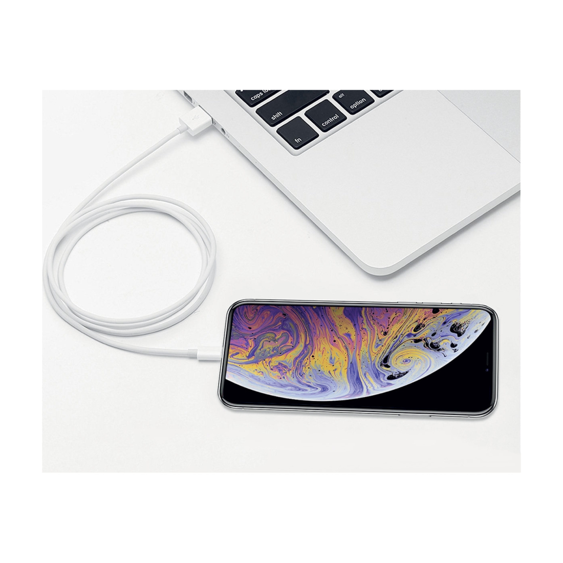 Câble data Moxie Lightning 1 m pour iPhone - Blanc - Sous packaging