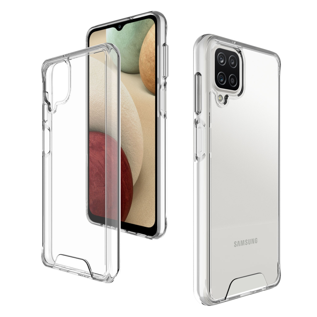 Coque renforcée Moxie transparente en TPU et Acrylique pour Galaxy A12
