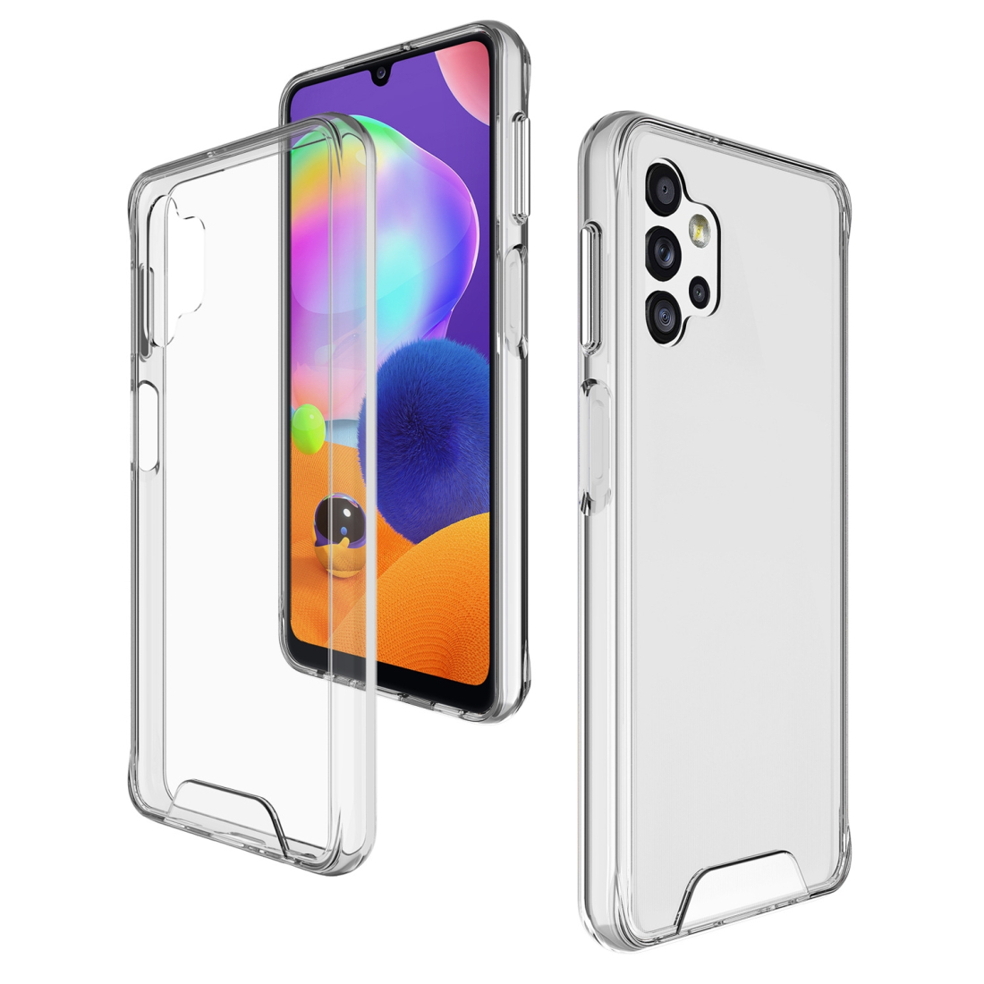 Coque renforcée Moxie transparente en TPU et Acrylique pour Galaxy A32 5G