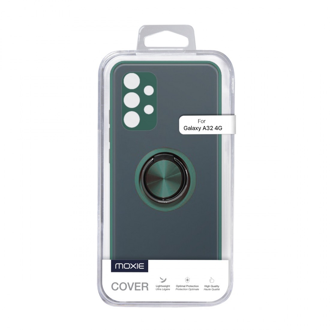 Coque Moxie R-Hold Samsung A32 4g avec ring holder + contour vert