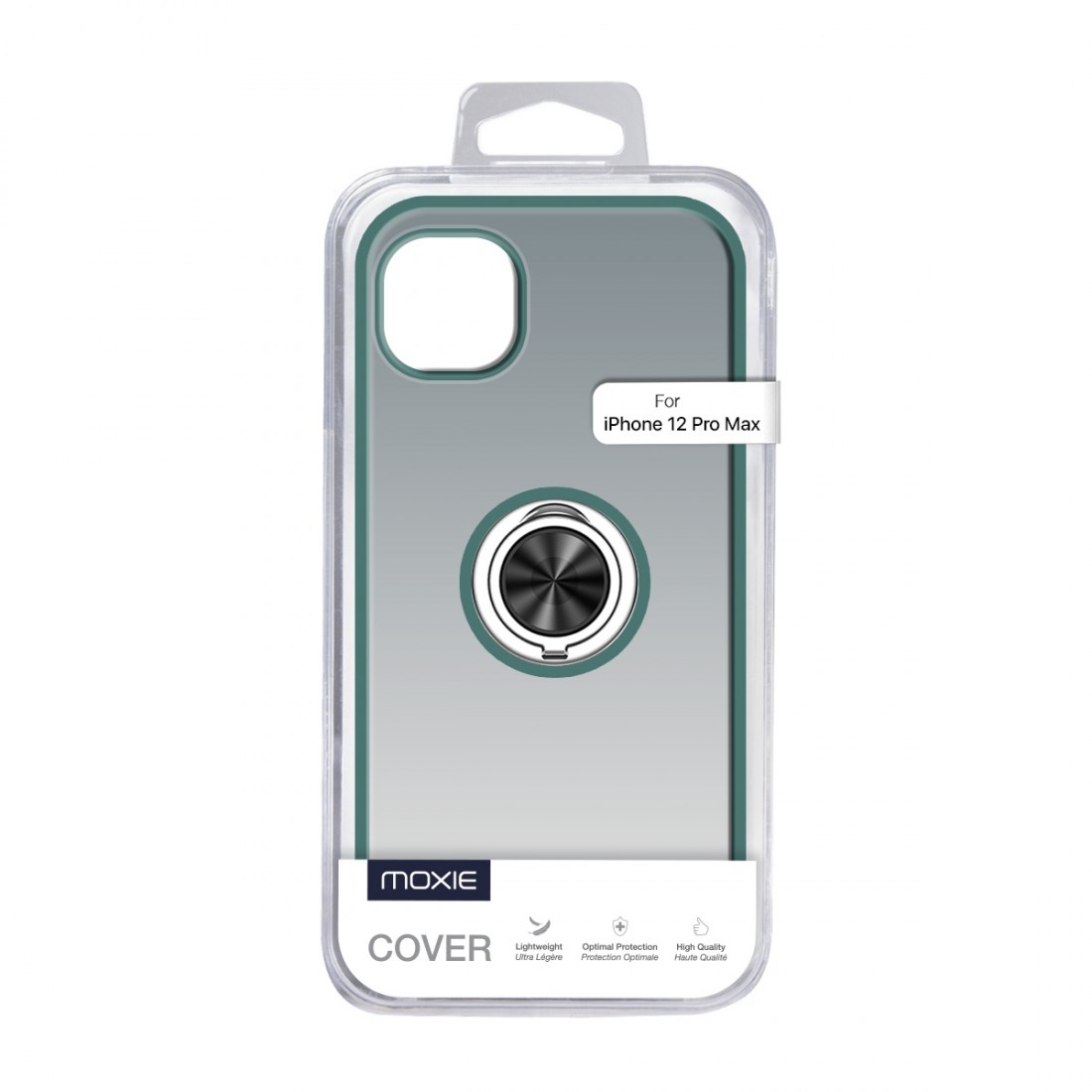 Coque Moxie R-Hold iPhone 12 Pro Max avec ring holder + contour Vert