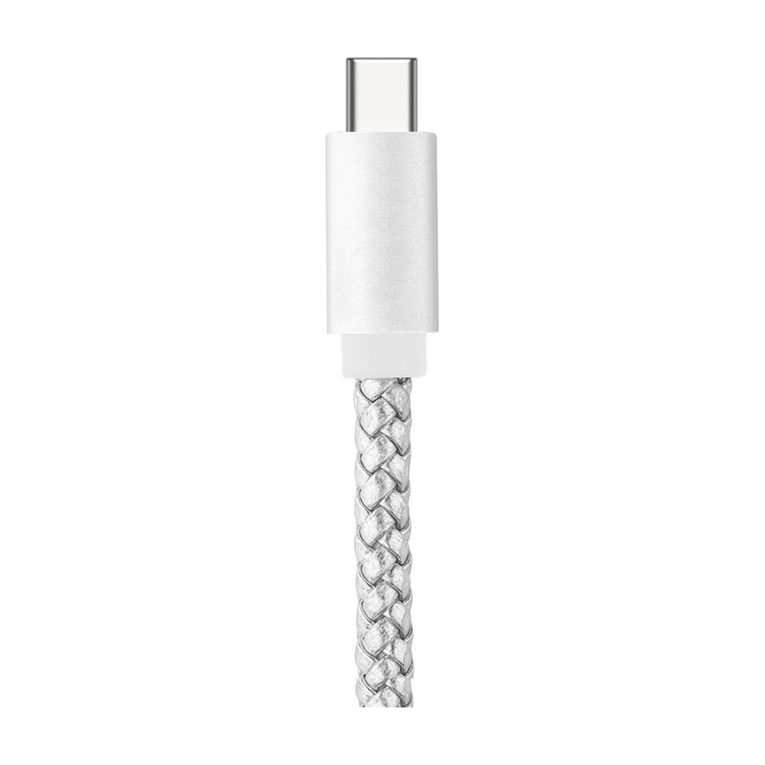 Cable Data Tressé 1 mètre Compatible USB Type-C - Argent