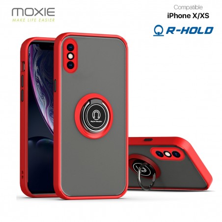 Coque Moxie R Hold Iphone X Xs Avec Ring Holder Contour Rouge