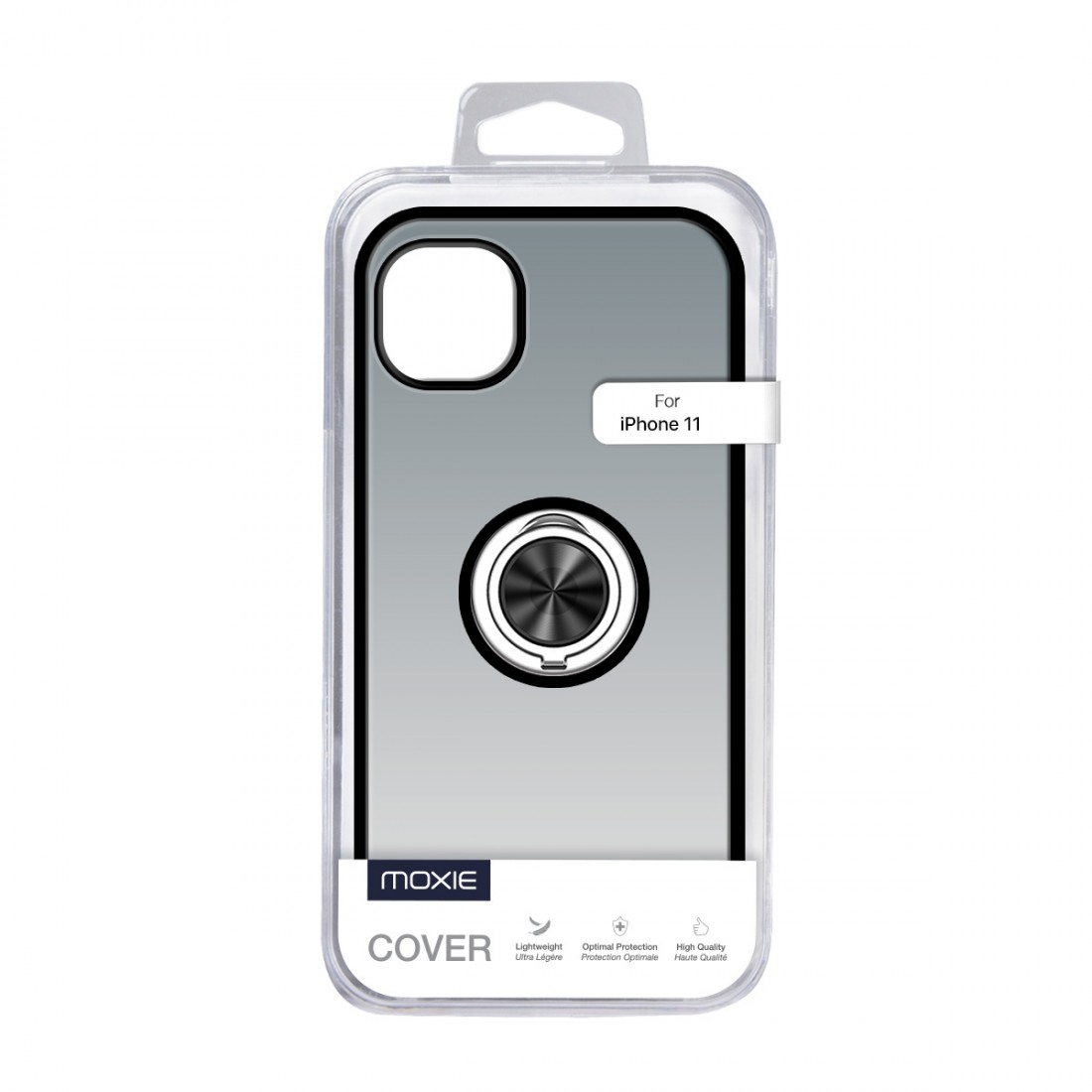 Coque Moxie R-Hold iPhone 11 avec ring holder + contour Noir
