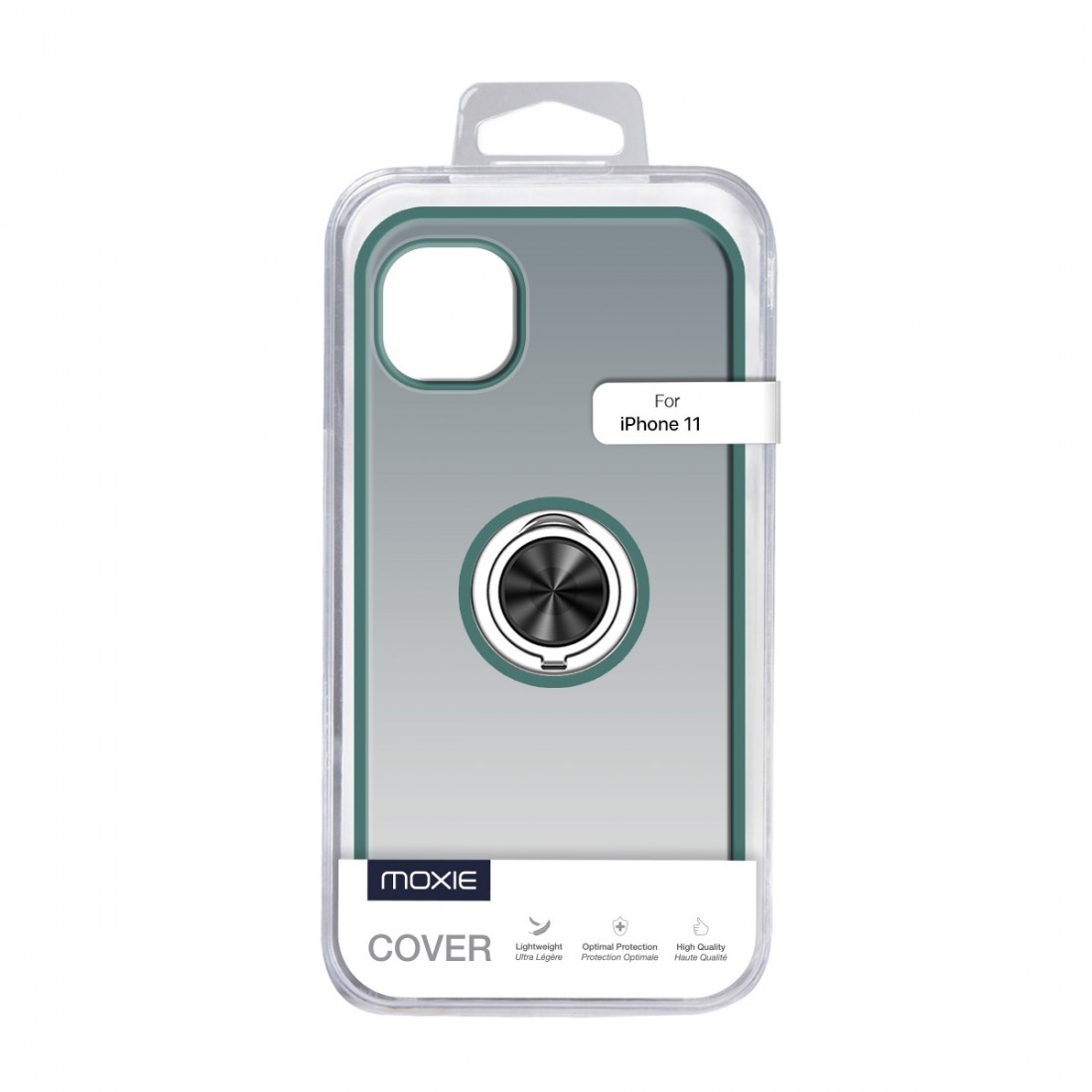 Coque Moxie R-Hold iPhone 11 Pro avec ring holder + contour Vert