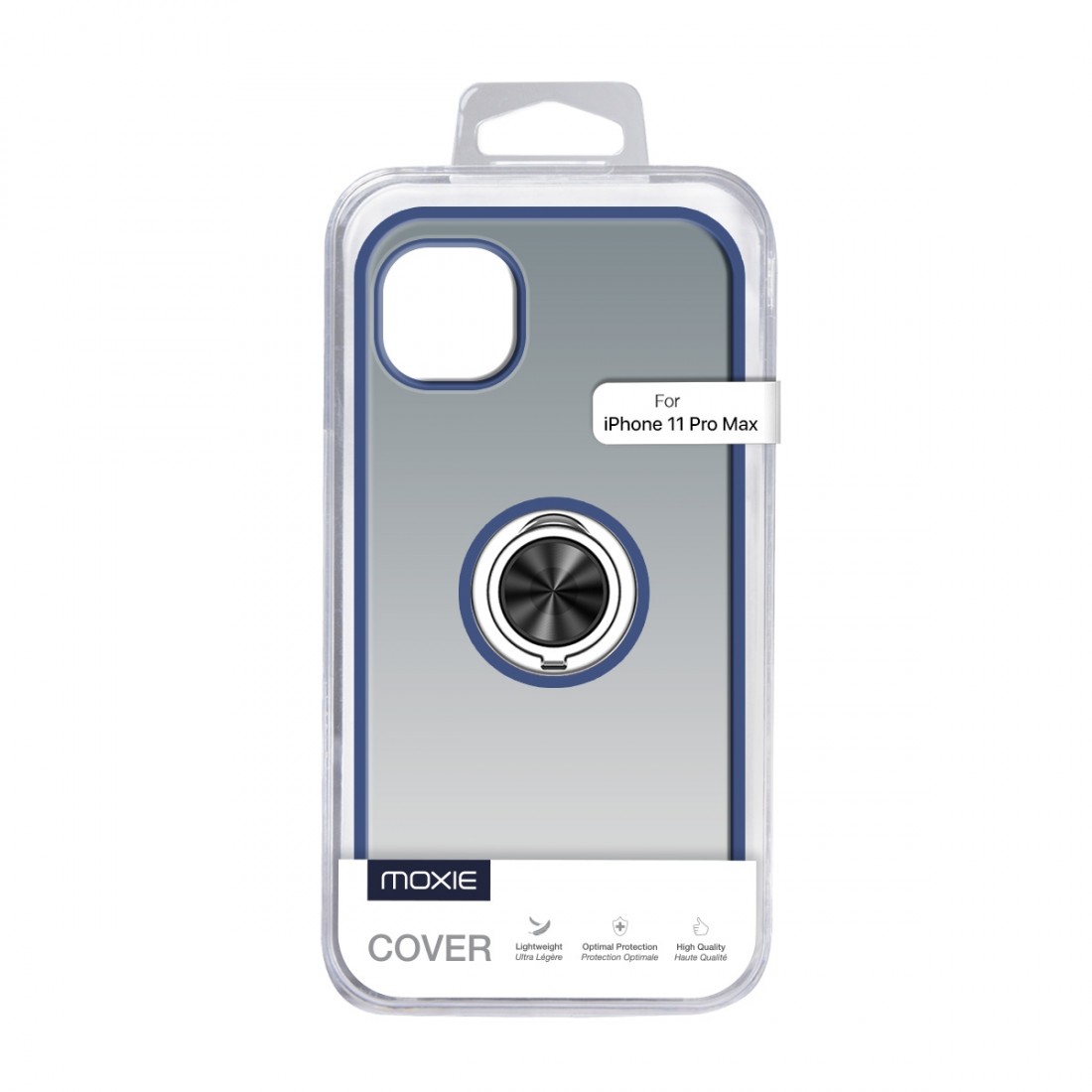 Coque Moxie R-Hold iPhone 11 Pro Max avec ring holder + contour Bleu