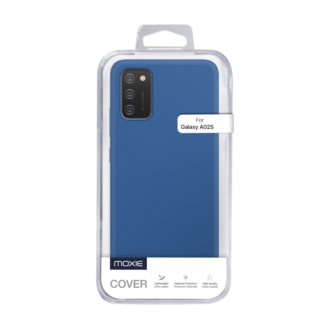 Coque Silicone Be Fluo Anti-chocs et Anti-rayures Intérieur Microfibre pour Galaxy A02S - Bleu