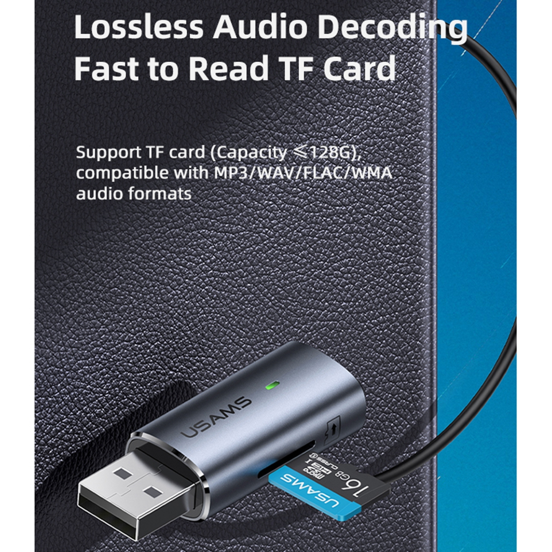 transmetteur audio Bluetooth Usams entrée Jack pour voiture SJ504