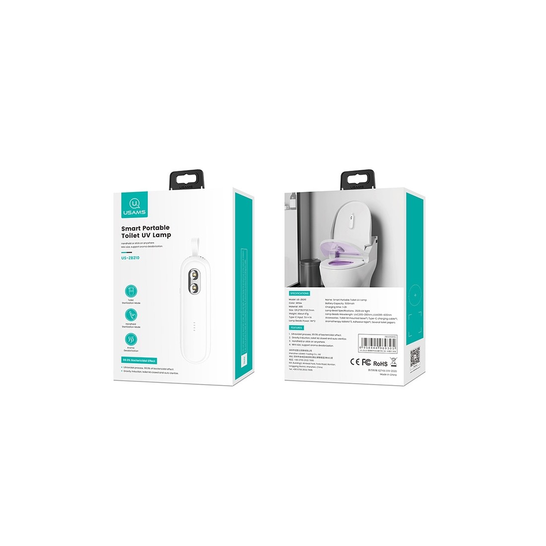 Sterilisateur portable UV pour toilette Usams ZB210