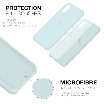 Moxie Coque iPhone 12/12 Pro [BeFluo] Coque Silicone Fine et Légère pour iPhone 12/12 Pro, Intérieur Microfibre, Coque Anti-choc