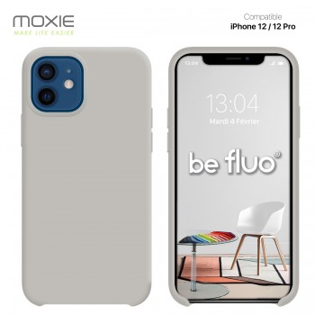 Moxie Coque iPhone 12/12 Pro [BeFluo] Coque Silicone Fine et Légère pour iPhone 12/12 Pro, Intérieur Microfibre, Coque Anti-choc