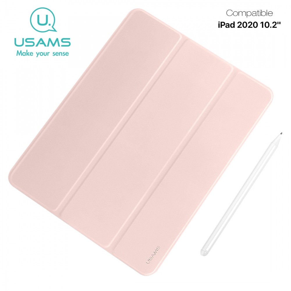 Etui à rabat Smart Cover USAMS BH656 iPad 2020 10.2" - Rose