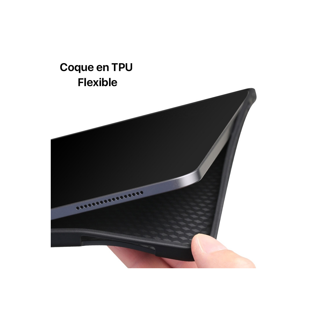 Etui à rabat Smart Cover USAMS BH750 iPad Pro 2021 12.9" - Noir