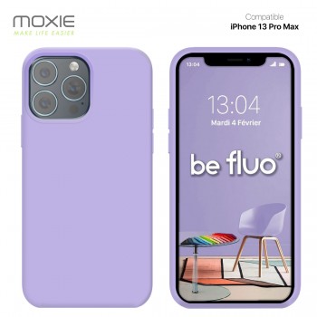 Moxie Coque iPhone 13 Pro Max [BeFluo] Coque Silicone Fine et Légère pour iPhone 13 Pro Max, Intérieur Microfibre, Coque Anti-ch