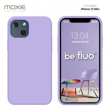 Moxie Coque iPhone 13 Mini [BeFluo] Coque Silicone Fine et Légère pour iPhone 13 Mini, Intérieur Microfibre, Coque Anti-chocs et