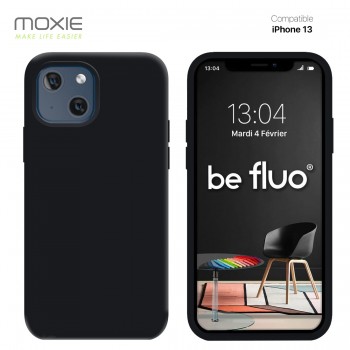 Moxie Coque iPhone 13 [BeFluo] Coque Silicone Fine et Légère pour iPhone 13, Intérieur Microfibre, Coque Anti-chocs et Anti-rayu
