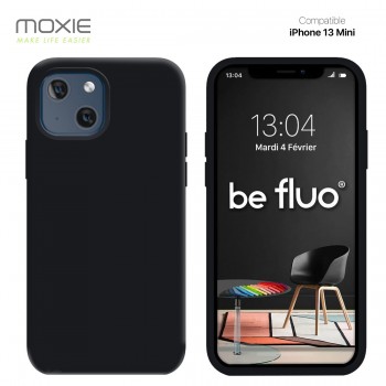 Moxie Coque iPhone 13 Mini [BeFluo] Coque Silicone Fine et Légère pour iPhone 13 Mini, Intérieur Microfibre, Coque Anti-chocs et