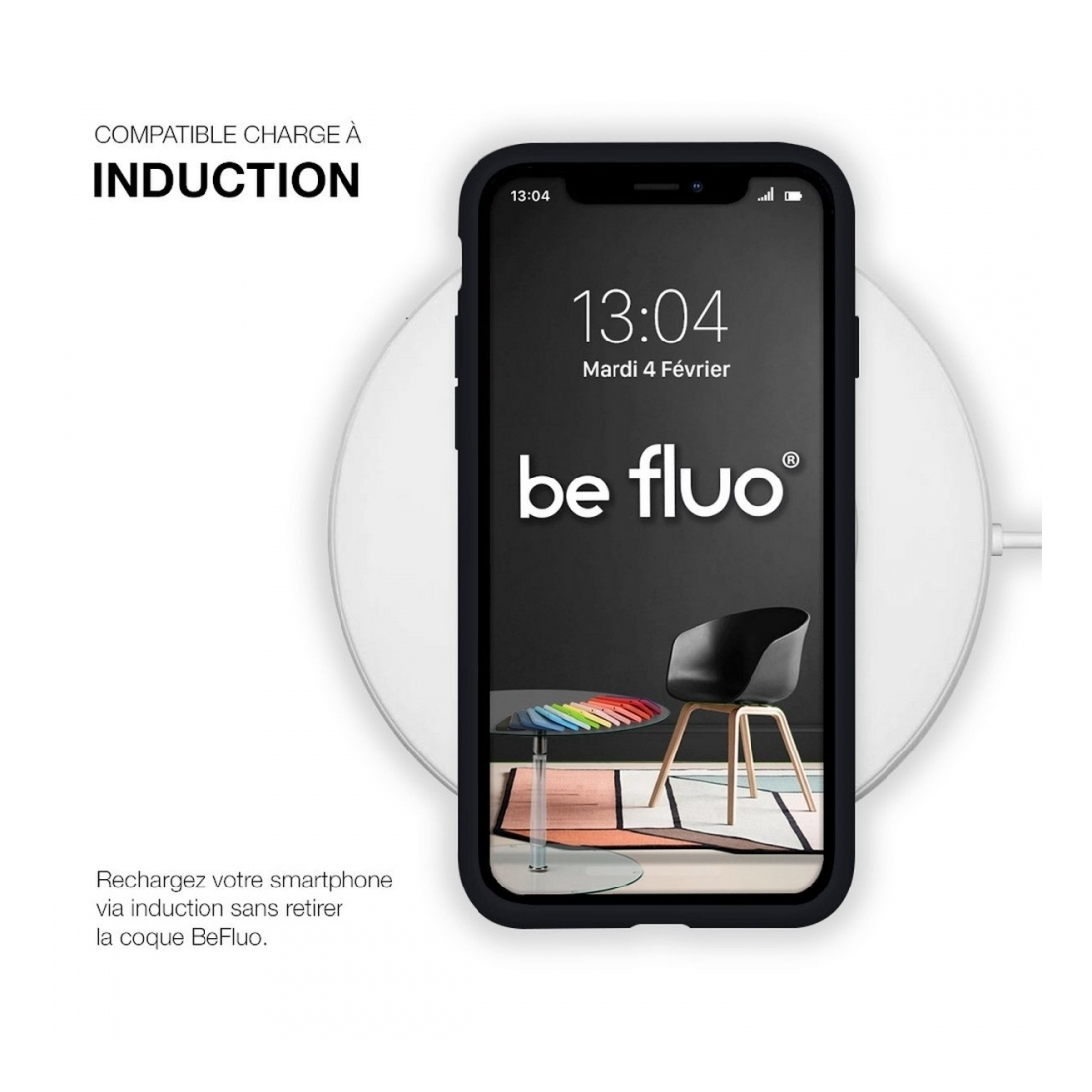 Moxie Coque iPhone 13 Pro [BeFluo] Coque Silicone Fine et Légère pour iPhone 13 Pro, Intérieur Microfibre, Coque Anti-chocs et A