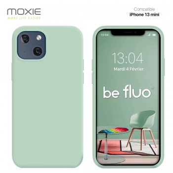 Moxie Coque iPhone 13 Mini [BeFluo] Coque Silicone Fine et Légère pour iPhone 13 Mini, Intérieur Microfibre, Coque Anti-chocs et