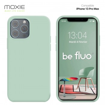 Moxie Coque iPhone 13 Pro Max [BeFluo] Coque Silicone Fine et Légère pour iPhone 13 Pro Max, Intérieur Microfibre, Coque Anti-ch