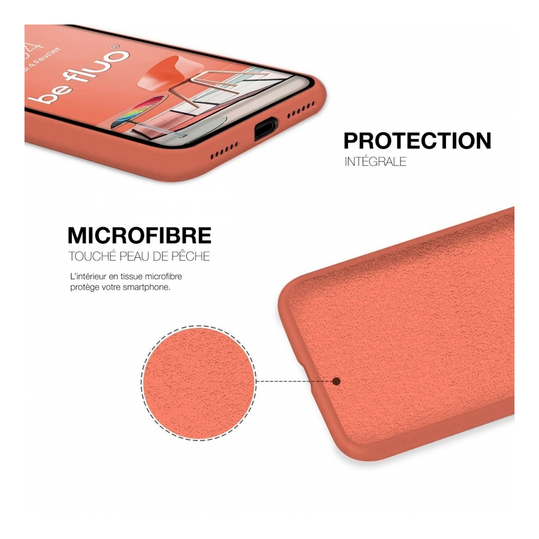 Moxie Coque iPhone 13 Pro [BeFluo] Coque Silicone Fine et Légère pour iPhone 13 Pro, Intérieur Microfibre, Coque Anti-chocs et A