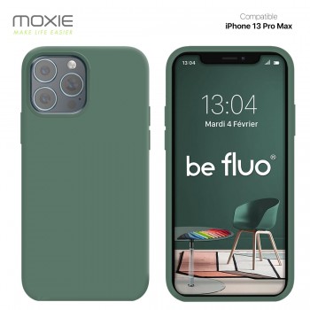 Moxie Coque iPhone 13 Pro Max [BeFluo] Coque Silicone Fine et Légère pour iPhone 13 Pro Max, Intérieur Microfibre, Coque Anti-ch