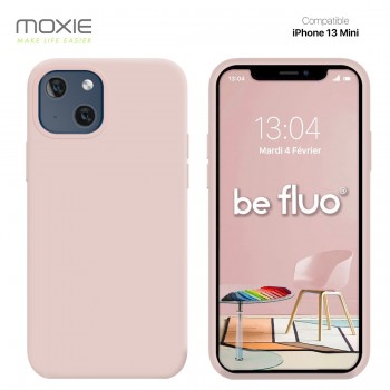 Moxie Coque iPhone 13 Mini [BeFluo] Coque Silicone Fine et Légère pour iPhone 13 Mini, Intérieur Microfibre, Coque Anti-chocs et