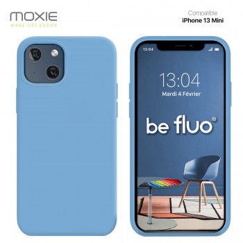 Moxie Coque iPhone 13 Mini [BeFluo] Coque Silicone Fine et Légère pour iPhone 13 Mini, Intérieur Microfibre, Coque Anti-chocs et