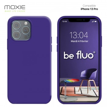 Moxie Coque iPhone 13 Pro [BeFluo] Coque Silicone Fine et Légère pour iPhone 13 Pro, Intérieur Microfibre, Coque Anti-chocs et A