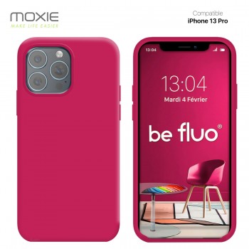 Moxie Coque iPhone 13 Pro [BeFluo] Coque Silicone Fine et Légère pour iPhone 13 Pro, Intérieur Microfibre, Coque Anti-chocs et A