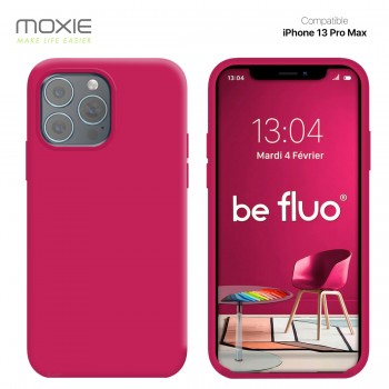 Moxie Coque iPhone 13 Pro Max [BeFluo] Coque Silicone Fine et Légère pour iPhone 13 Pro Max, Intérieur Microfibre, Coque Anti-ch
