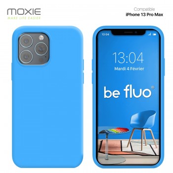 Moxie Coque iPhone 13 Pro Max [BeFluo] Coque Silicone Fine et Légère pour iPhone 13 Pro Max, Intérieur Microfibre, Coque Anti-ch