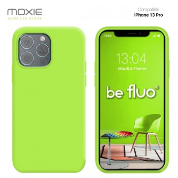 Moxie Coque iPhone 13 Pro [BeFluo] Coque Silicone Fine et Légère pour iPhone 13 Pro, Intérieur Microfibre, Coque Anti-chocs et A