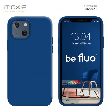 Moxie Coque iPhone 13 [BeFluo] Coque Silicone Fine et Légère pour iPhone 13 , Intérieur Microfibre, Coque Anti-chocs et Anti-ray