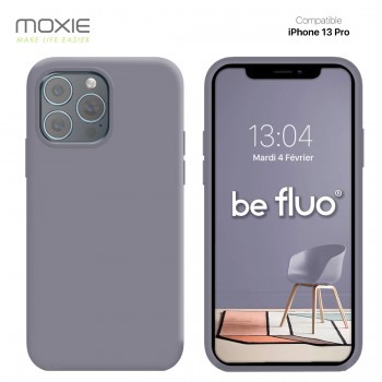 Moxie Coque iPhone 13 Pro [BeFluo] Coque Silicone Fine et Légère pour iPhone 13 Pro, Intérieur Microfibre, Coque Anti-chocs et A