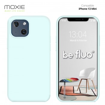 Moxie Coque iPhone 13 Mini [BeFluo] Coque Silicone Fine et Légère pour iPhone 13 Mini , Intérieur Microfibre, Coque Anti-chocs e