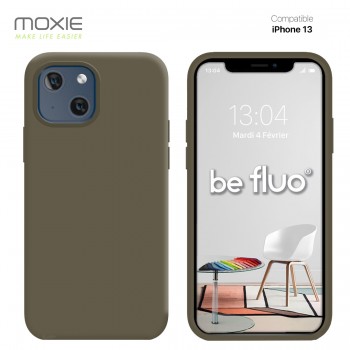 Moxie Coque iPhone 13 [BeFluo] Coque Silicone Fine et Légère pour iPhone 13 , Intérieur Microfibre, Coque Anti-chocs et Anti-ray
