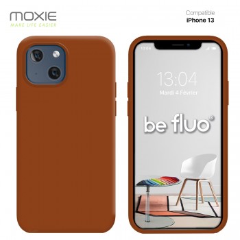 Moxie Coque iPhone 13  [BeFluo] Coque Silicone Fine et Légère pour iPhone 13 , Intérieur Microfibre, Coque Anti-chocs et Anti-ra