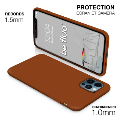 Moxie Coque iPhone 13  [BeFluo] Coque Silicone Fine et Légère pour iPhone 13 , Intérieur Microfibre, Coque Anti-chocs et Anti-ra