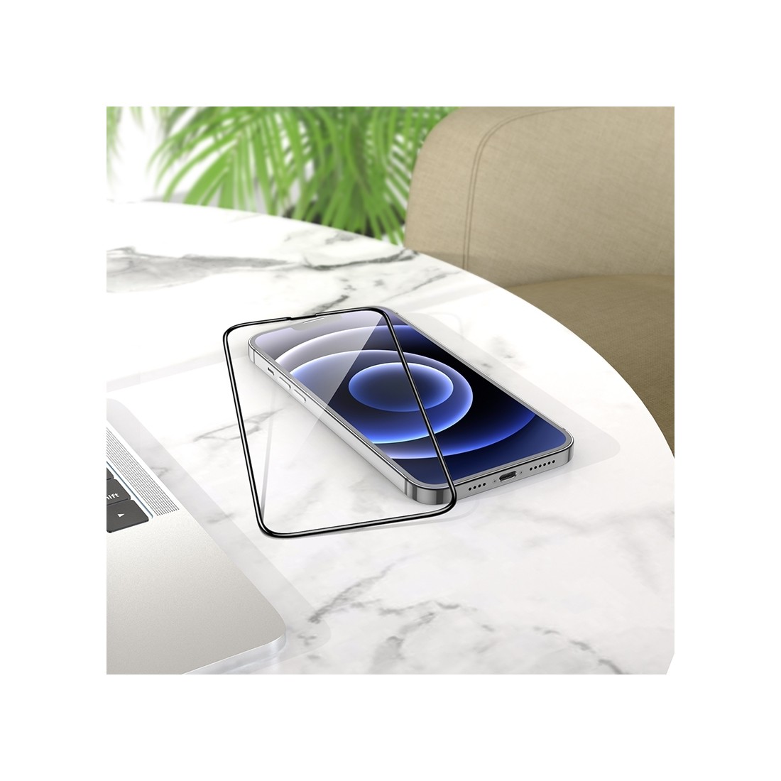 Moxie Verre Trempé iPhone 13 Pro Max [Ultimate 3D+] Protection d'écran Complète en Verre Trempé 9H Ultra Clair, Anti-rayures et 