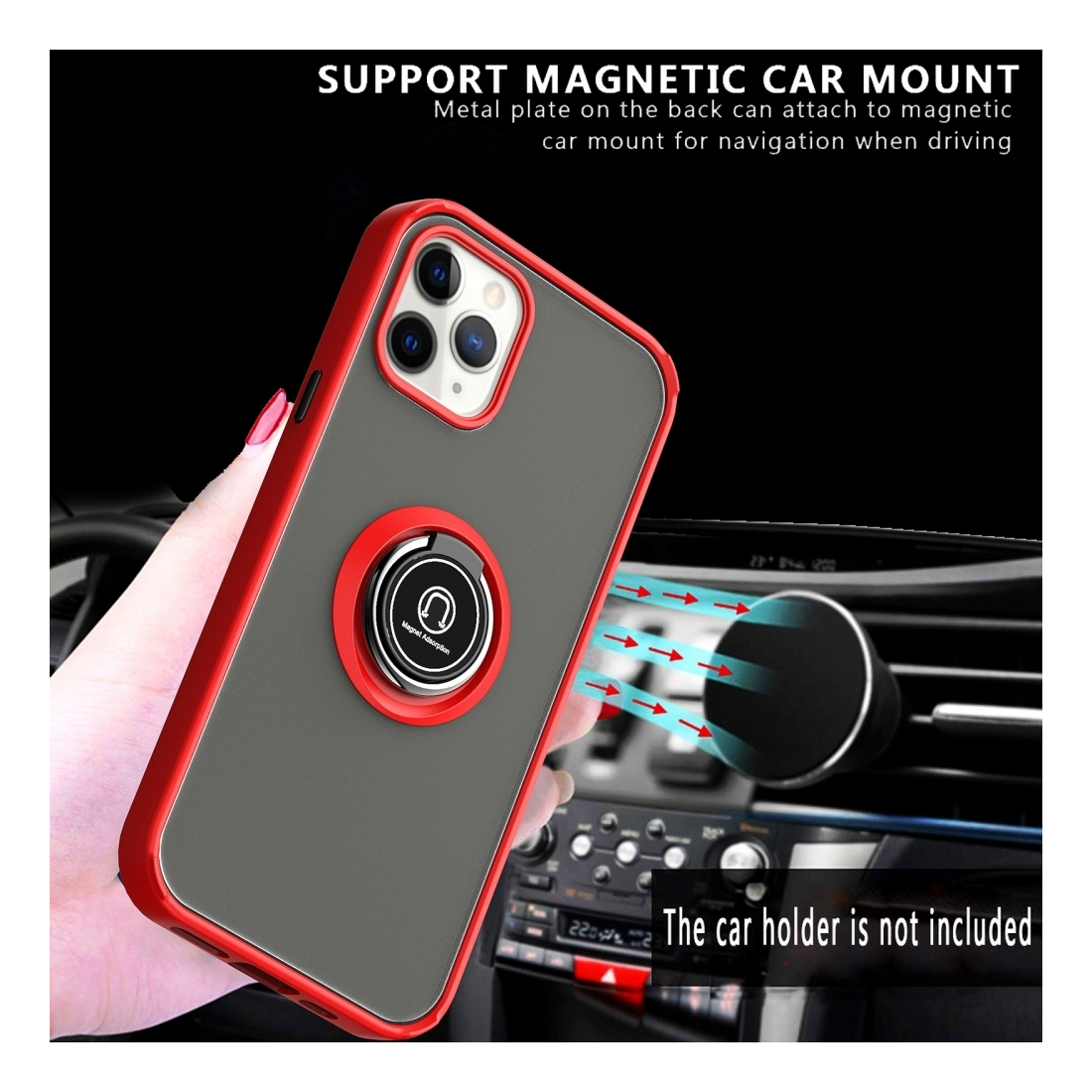 Coque Moxie R-Hold iPhone 13 Mini avec ring holder + contour Vert